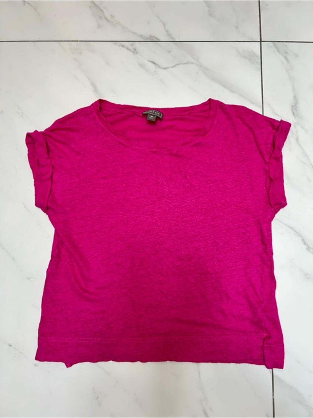 JCrew / Point Sur Magenta Crew Neck Short Sleeve Tee - M